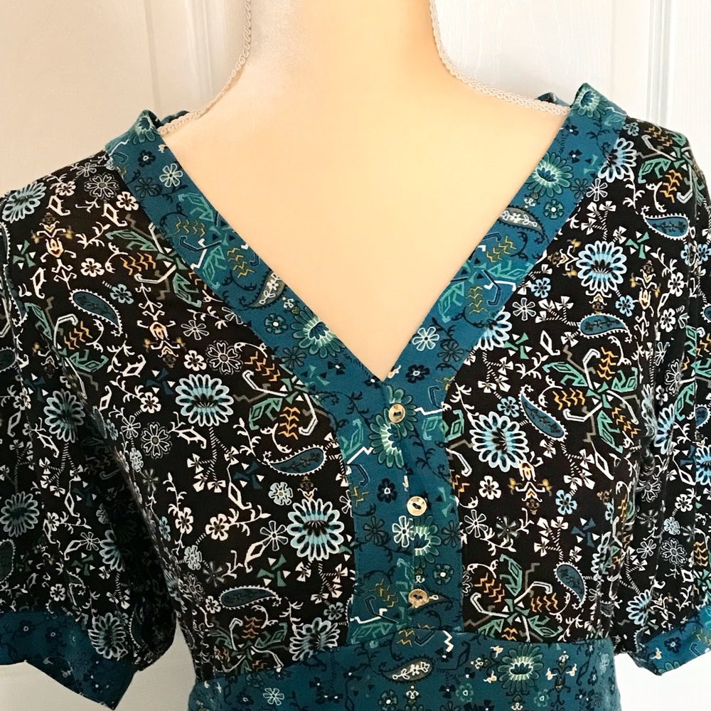 Gently Worn Loft Midi Dress with Back Tie Size M - Picture 2 of 10